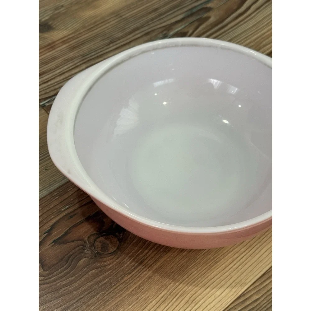 Vintage PYREX Desert Dawn Pink Speckled  2 Qt 024 Round Casserole Dish 1950s USA
